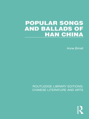 cover image of Popular Songs and Ballads of Han China